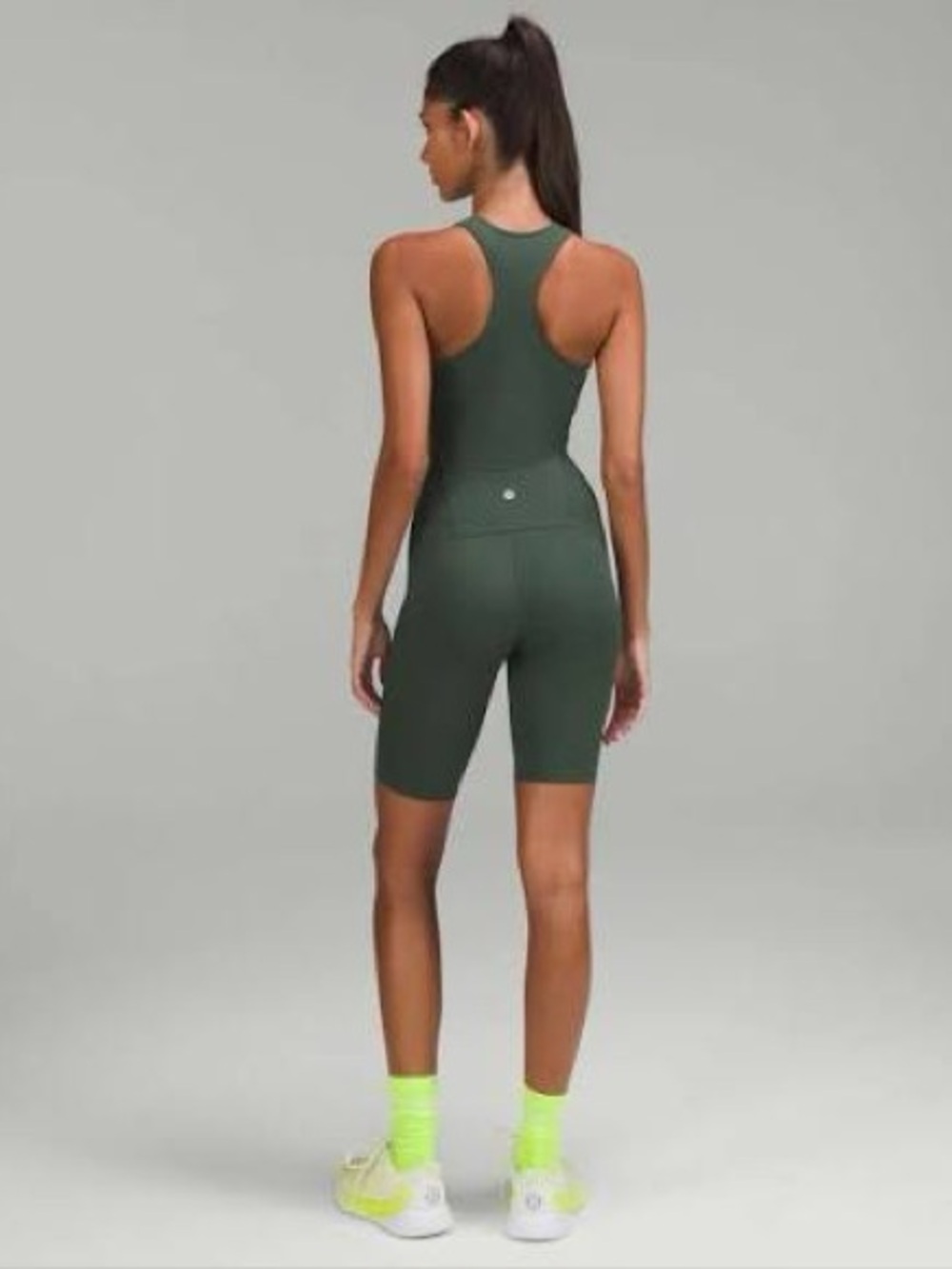 Lululemon SenseKnit Running One-Piece Romper Smoked Green Spruce - Picture 3 of 12